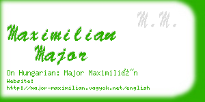 maximilian major business card